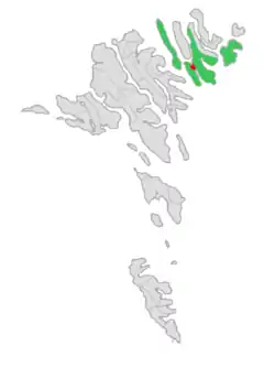 Location of Klaksvík Municipality