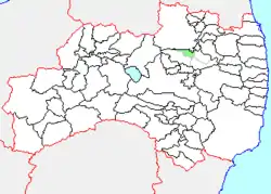 Location of Adachi in Fukushima Prefecture