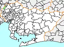 Location of Bisai in Aichi Prefecture