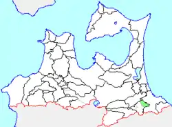Location of Fukuchi in Aomori Prefecture