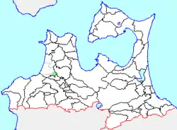 Location of Kashiwa in Aomori Prefecture