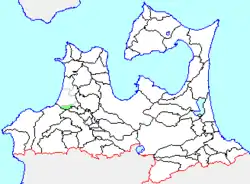 Location of Morita in Aomori Prefecture