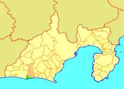 Location of Ryūyō in Shizuoka Prefecture