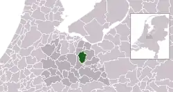 Highlighted position of Soest in a municipal map of Utrecht