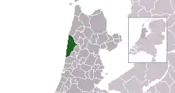 Location of Bergen, North Holland