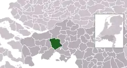 Highlighted position of Breda in a municipal map of North Brabant