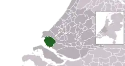 Location of Voorne aan Zee