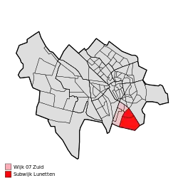 Location of Utrecht Lunetten