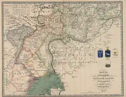 Dubovskoy-Kachalin horse-drawn railway on the map (1857).