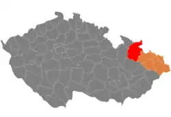 Location in the Moravian-Silesian Region within the Czech Republic