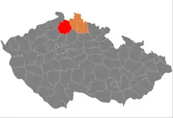 Location in the Liberec Region within the Czech Republic