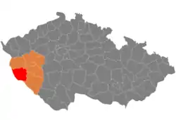 Location in the Plzeň Region within the Czech Republic
