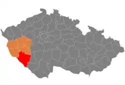 Location in the Plzeň Region within the Czech Republic