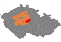 Location in the Central Bohemian Region within the Czech Republic