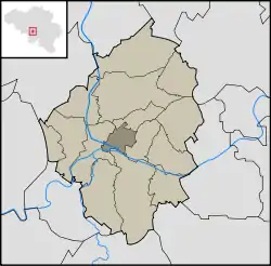 Location in the municipality of Charleroi