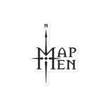 The Map Men logo, which consists of the word "map" on top of the word "men". The word "map" is integrated into a compass shape, with "N" marked in small capitals at the top.