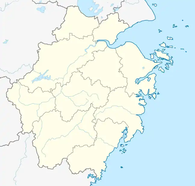 Location in Zhejiang