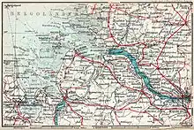 Lower Elbe and Lower Elbe Railway on a 1910 map