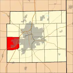 Location in Allen County, Indiana