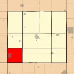 Location in Chickasaw County