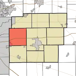 Location in Hancock County