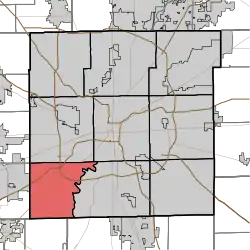 Map of Marion County with Decatur Township highlighted