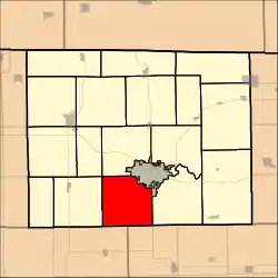 Location in Stephenson County