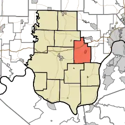 Location in Harrison County