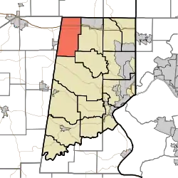 Location of Jackson Township in Dearborn County