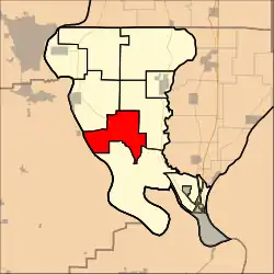 Location of Olive Branch Precinct in Alexander County