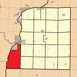 Location in Hancock County