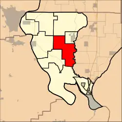 Location of Sandusky Precinct in Alexander County