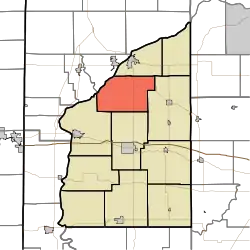 Location of Shawnee Township in Fountain County