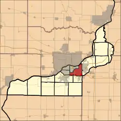 Location in Rock Island County