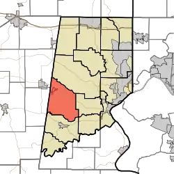 Location of Sparta Township in Dearborn County