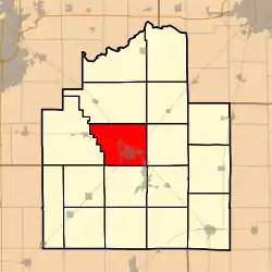 Location in Christian County