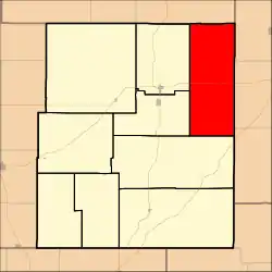 Location within Chase County