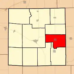 Location in Jasper County