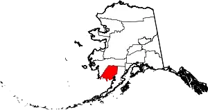 Map of Alaska highlighting Dillingham Census Area