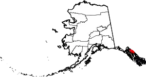 State map highlighting Juneau