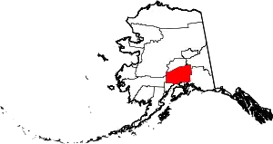 State map highlighting Matanuska-Susitna Borough