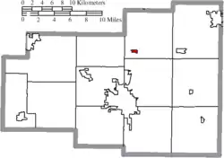 Location of Cairo in Allen County