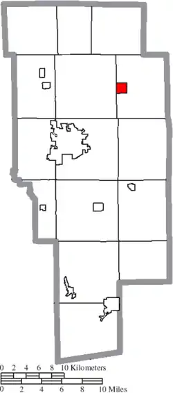 Location of Polk in Ashland County