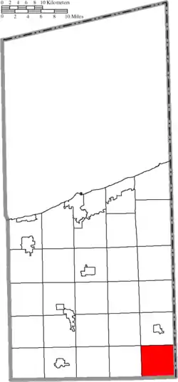 Location of Williamsfield Township in Ashtabula County