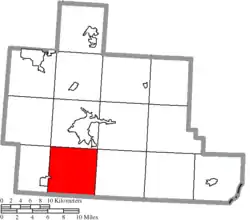 Location of Alexander Township in Athens County