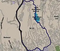 Boundaries of Bel Air as drawn by the Los Angeles Times