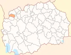 Location of Bogovinje Municipality