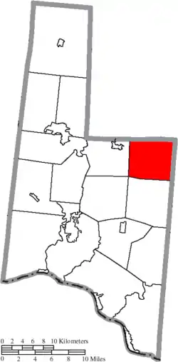 Location of Eagle Township in Brown County
