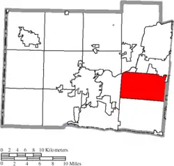 Location of Liberty Township in Butler County