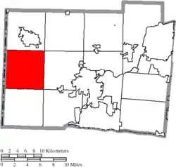 Location of Reily Township in Butler County